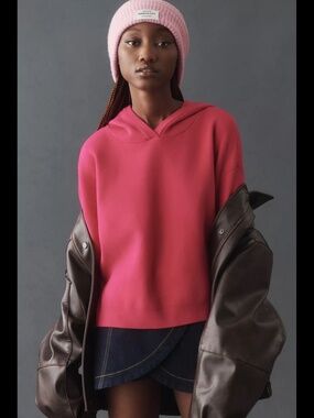 Anthropologie Maeve Compact Hooded Sweater